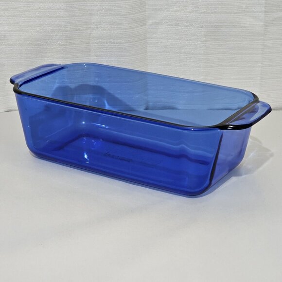 Pyrex 213-R Originals Cobalt Loaf Pan 8.5" vintage bread baker dish 1.5L/qt - Picture 5 of 15